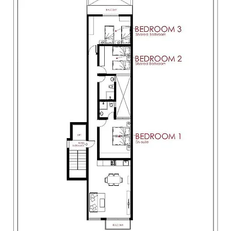 F11 2, Private Two Single Beds Shared Bathroom In Shared Flat *